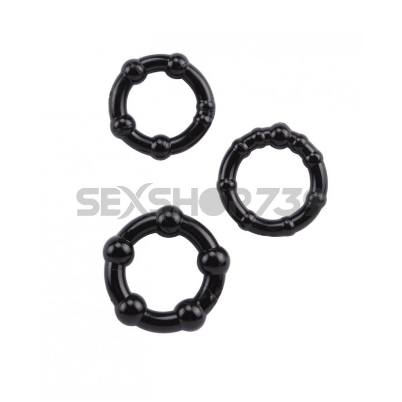 Beaded Cock Rings x 3