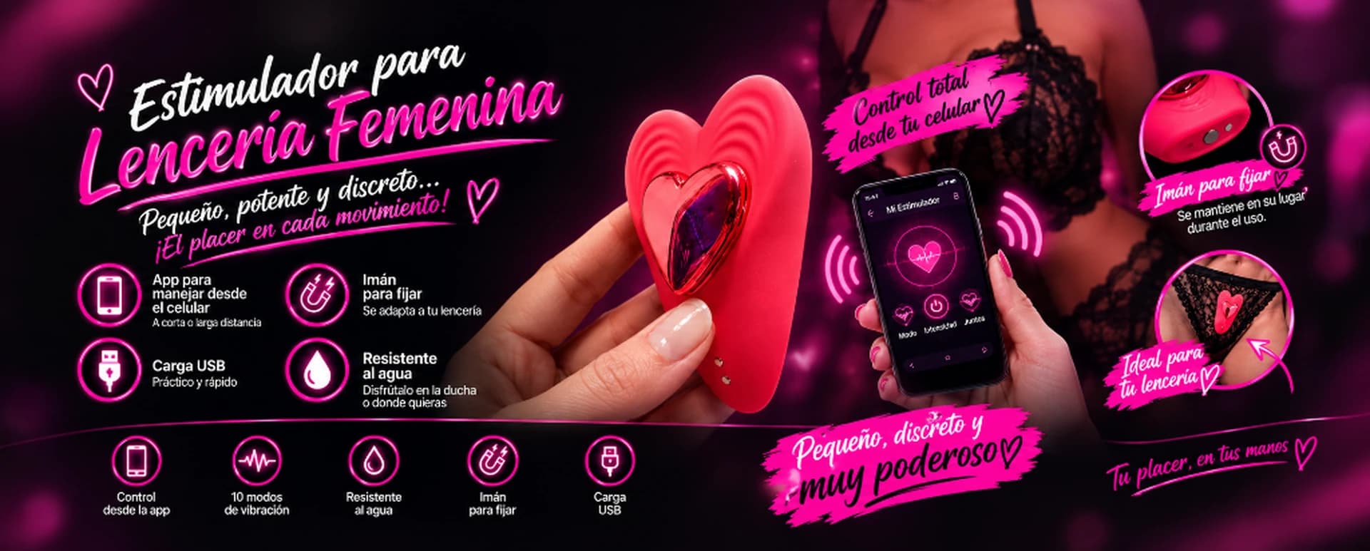 Estimulador para Lencería Femenina